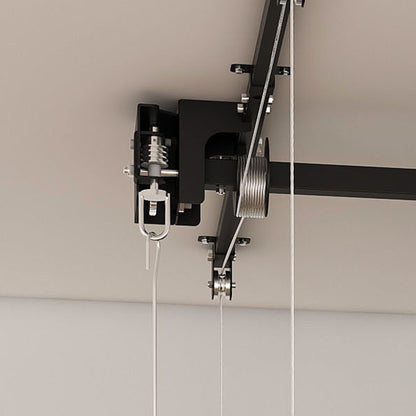Overhead Garage Storage Rack with Crank System - Black or White