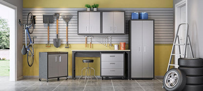 Fortress Standing Cabinet Storage, Black/Gray
