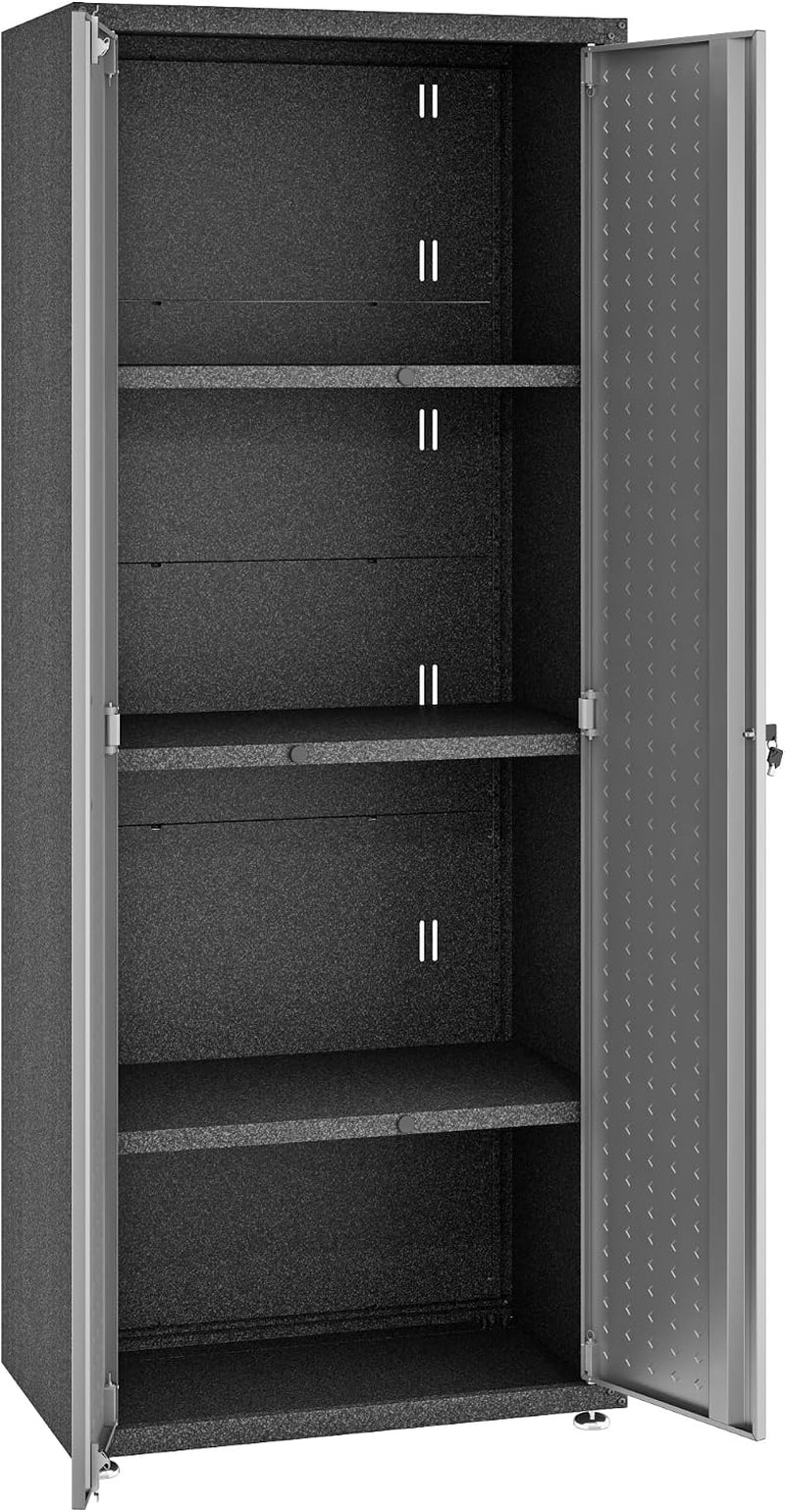 Fortress Standing Cabinet Storage, Black/Gray