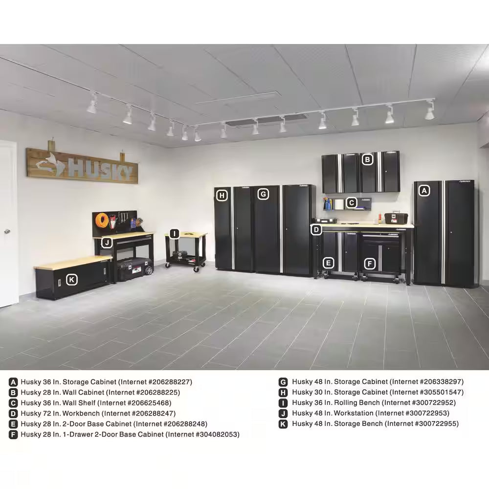 Ready-To-Assemble 48 In. W X 72 In. H X 18.3 In. D 24-Gauge 3-Shelf Steel Freestanding Cabinet in Black