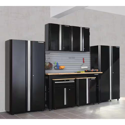 Ready-To-Assemble 48 In. W X 72 In. H X 18.3 In. D 24-Gauge 3-Shelf Steel Freestanding Cabinet in Black