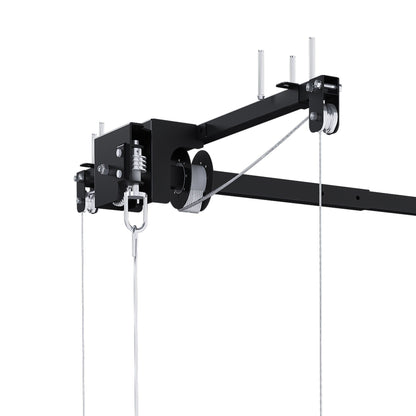 Overhead Garage Storage Rack with Crank System - Black or White