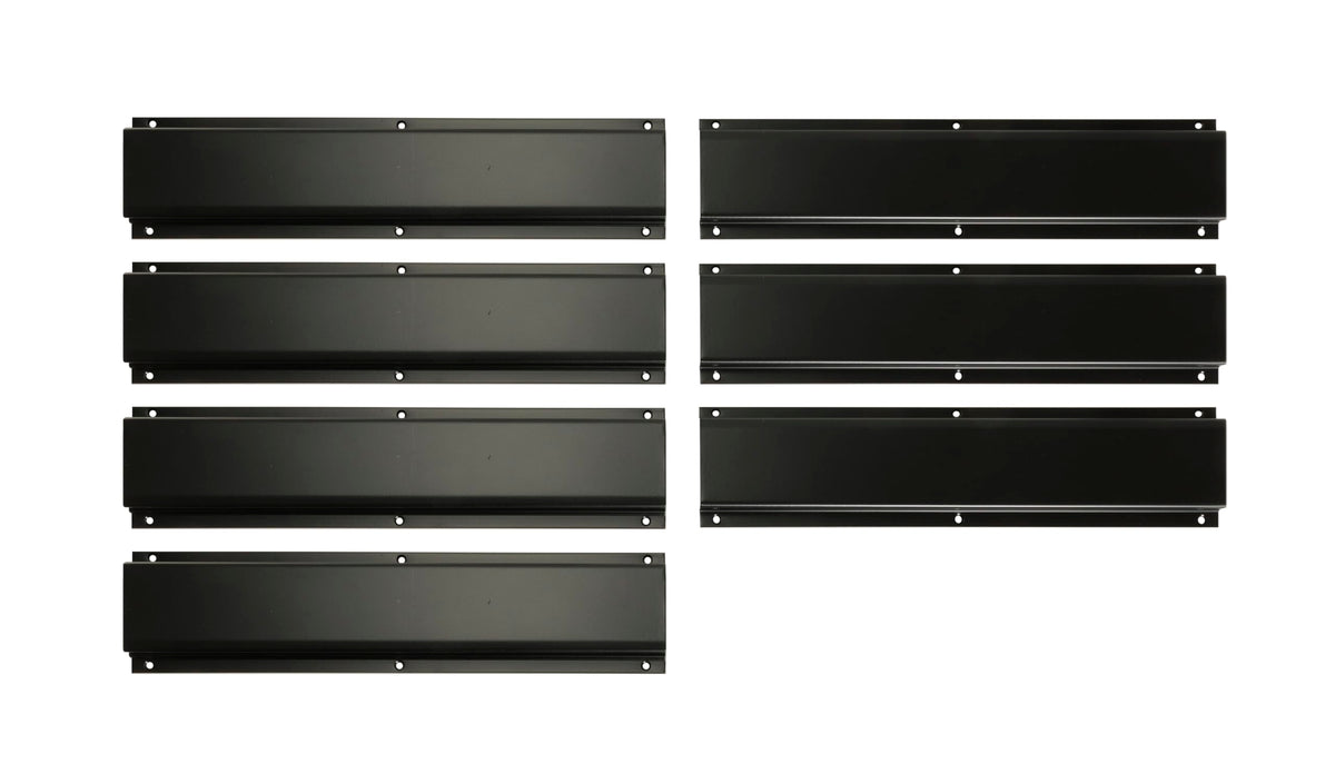 Garden Tool Organization Wall Mounted Storage System, Adjustable, Black Heavy Duty for for Sheds, Garages, and Utility Rooms, 22 PCs: 7 Rails+ 15 Hooks; 1 Set per Box (GTWSS22BLK-BX1)