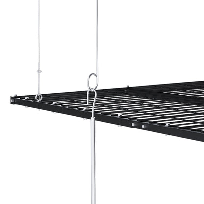 Overhead Garage Storage Rack with Crank System - Black or White