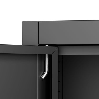 Heavy Duty Rolling Cabinet With Lock, Garage Storage Cabinet, 4 Adjustable Shelves For Tool Organization