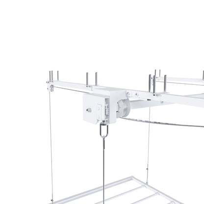Overhead Garage Storage Rack with Crank System - Black or White