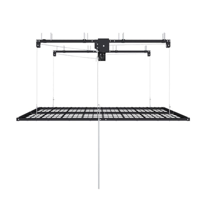 Overhead Garage Storage Rack with Crank System - Black or White