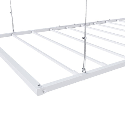 Overhead Garage Storage Rack with Crank System - Black or White