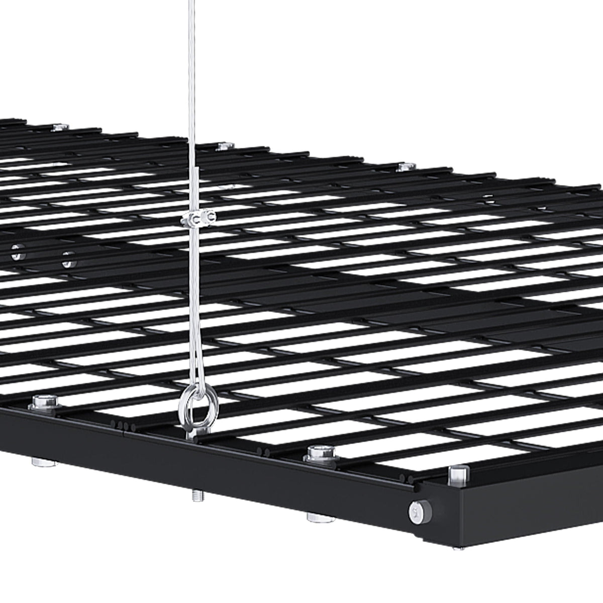 Overhead Garage Storage Rack with Crank System - Black or White
