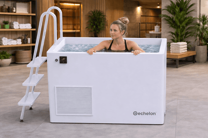 Echelon Step-In Vertical Cold Plunge Tub with Built-In Chiller